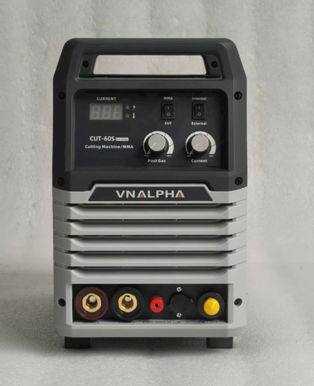 VNALPHA CUT-60S CẤU HÌNH 9 BO 4IGBT TÍCH HỢP MÁY NÉN KHÍ 1.1KW CẮT SẮT DÀY 15MM, HÀN QUE 2.5-4.0 LY, DẢI ĐIỆN RỘNG 180V-420V