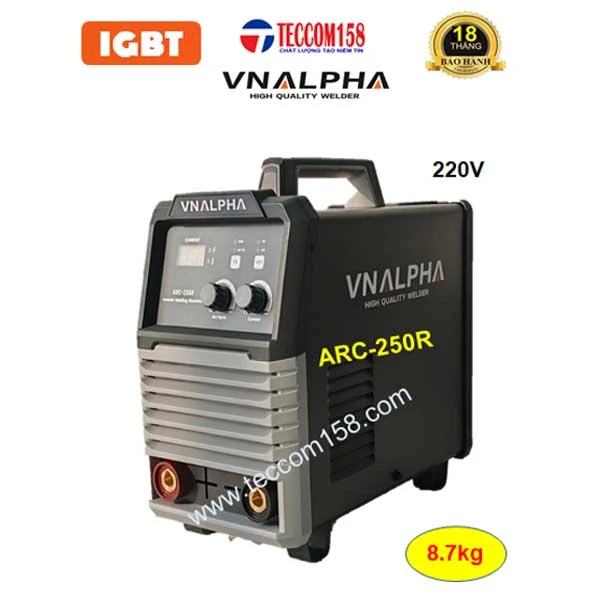 VNALPHA ARC-250R CHUYÊN QUE 4LY 100% 5LY 60% TÍCH HỢP CHẾ ĐỘ LIFT TIG HÀN INNOX MỎNG  INPUT 220V CẤU HÌNH 6 BO 8 IGBT ĐẦU TIÊN TẠI VN