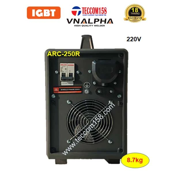 VNALPHA ARC-250R CHUYÊN QUE 4LY 100% 5LY 60% TÍCH HỢP CHẾ ĐỘ LIFT TIG HÀN INNOX MỎNG  INPUT 220V CẤU HÌNH 6 BO 8 IGBT ĐẦU TIÊN TẠI VN