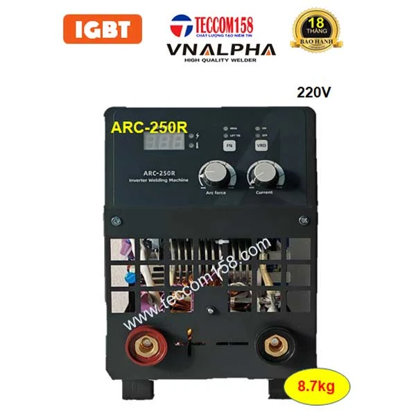 VNALPHA ARC-250R CHUYÊN QUE 4LY 100% 5LY 60% TÍCH HỢP CHẾ ĐỘ LIFT TIG HÀN INNOX MỎNG  INPUT 220V CẤU HÌNH 6 BO 8 IGBT ĐẦU TIÊN TẠI VN