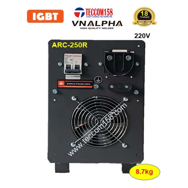VNALPHA ARC-250R CHUYÊN QUE 4LY 100% 5LY 60% TÍCH HỢP CHẾ ĐỘ LIFT TIG HÀN INNOX MỎNG  INPUT 220V CẤU HÌNH 6 BO 8 IGBT ĐẦU TIÊN TẠI VN