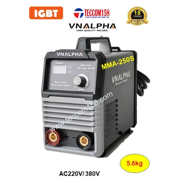 VNALPHA MMA-250S CHUYÊN QUE 3LY2 100% 4LY 80% DẢI ĐIỆN RỘNG 180-420v CẤU HÌNH 6 BO 4 IGBT ĐẦU TIÊN TẠI VN