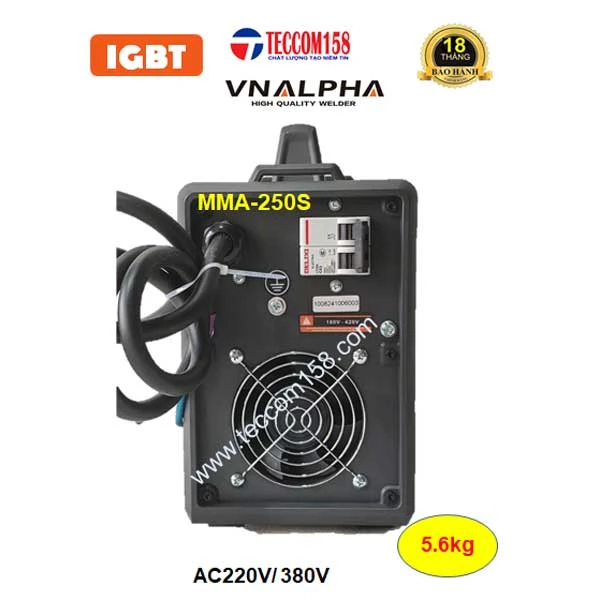 VNALPHA MMA-250S CHUYÊN QUE 3LY2 100% 4LY 80% DẢI ĐIỆN RỘNG 180-420v CẤU HÌNH 6 BO 4 IGBT ĐẦU TIÊN TẠI VN