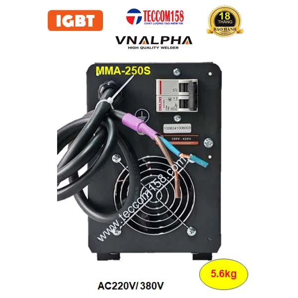 VNALPHA MMA-250S CHUYÊN QUE 3LY2 100% 4LY 80% DẢI ĐIỆN RỘNG 180-420v CẤU HÌNH 6 BO 4 IGBT ĐẦU TIÊN TẠI VN