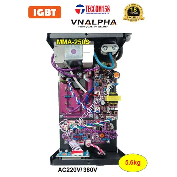 VNALPHA MMA-250S CHUYÊN QUE 3LY2 100% 4LY 80% DẢI ĐIỆN RỘNG 180-420v CẤU HÌNH 6 BO 4 IGBT ĐẦU TIÊN TẠI VN