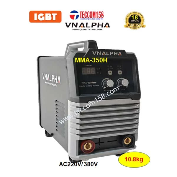 VNALPHA MMA-350H CHUYÊN QUE 4LY QUE CHỊU LỰC E7018 100% 5LY 80% TÍCH HỢP LIFT TIG HÀN INNOX MỎNG, DẢI ĐIỆN RỘNG 180V-420V, CẤU HÌNH 6 BO 8 IGBT HIỆN ĐẠI