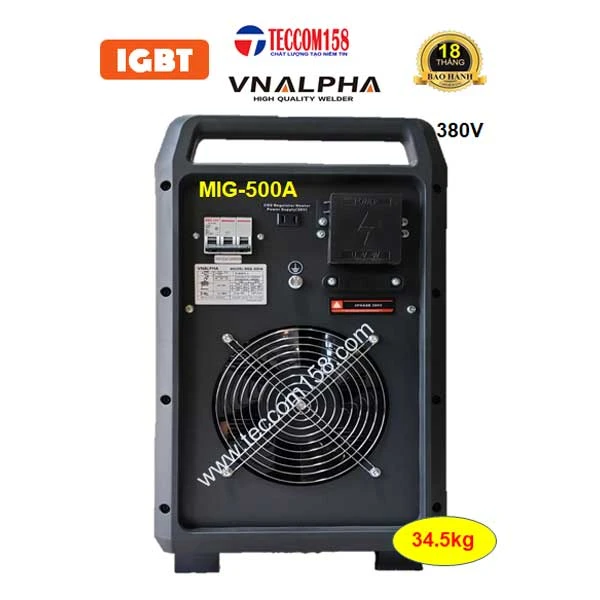 VNALPHA MIG -500A TỰ ĐỘNG ĐẦU RỜI CUỘN 15KG DÂY 1.0-1.6MM + QUE 5LY 100% INPUT 380V CẤU HÌNH 9 BO 2 MODUL KHỐI 2 KHÁNG 3 TỤ KHỐI ĐẦU TIÊN TẠI VN